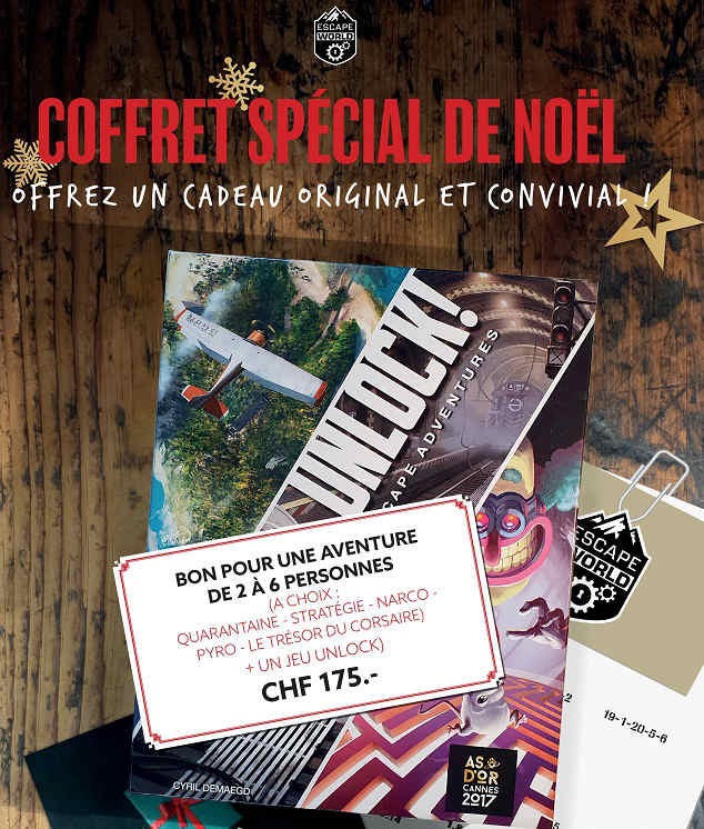 unlock image unlock Bon cadeau - Escape world